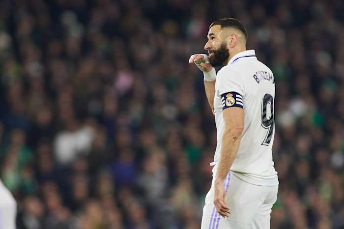 Karim Benzema pictured during Real Madrid's 0-0 draw at Real Betis in March 2023